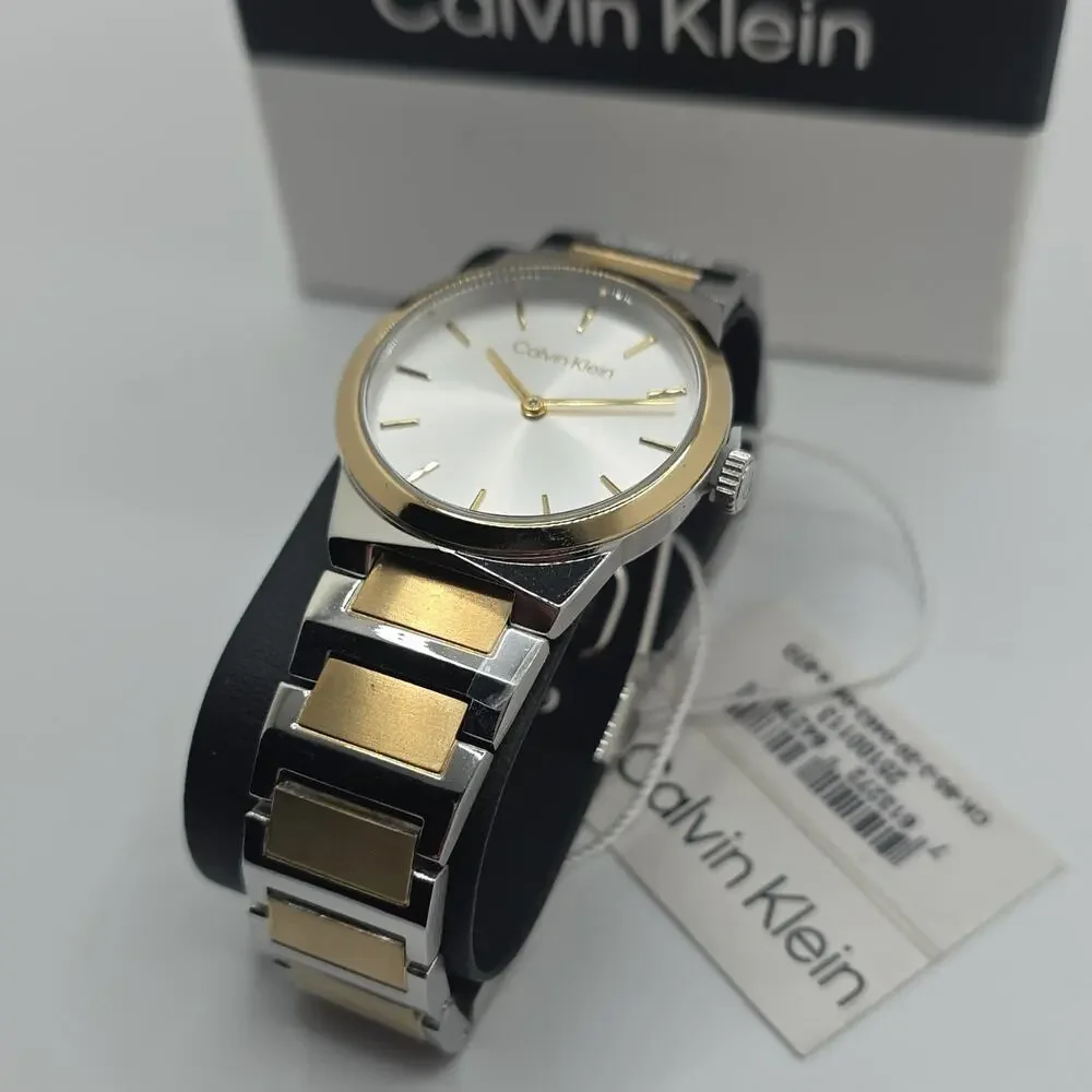 Calvin Klein Womens Watch CK Linear Two Tone 32mm